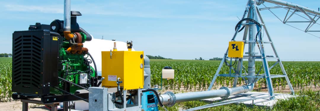 Center pivot irrigation installation